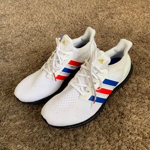 Adidas Ultra Boost USA 2020 White Red Blue Sneakers Running Shoes Men's 13